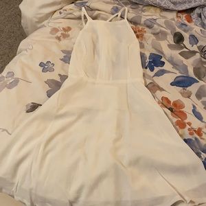 Open Back White Dress
